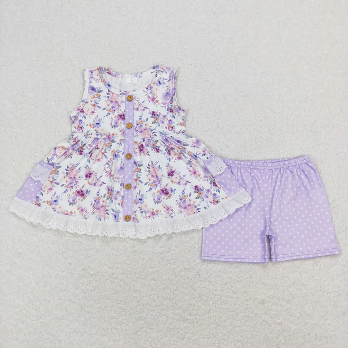 Sibling Baby Girls clothes Flowers Summer Sibling Sister Clothes Sets