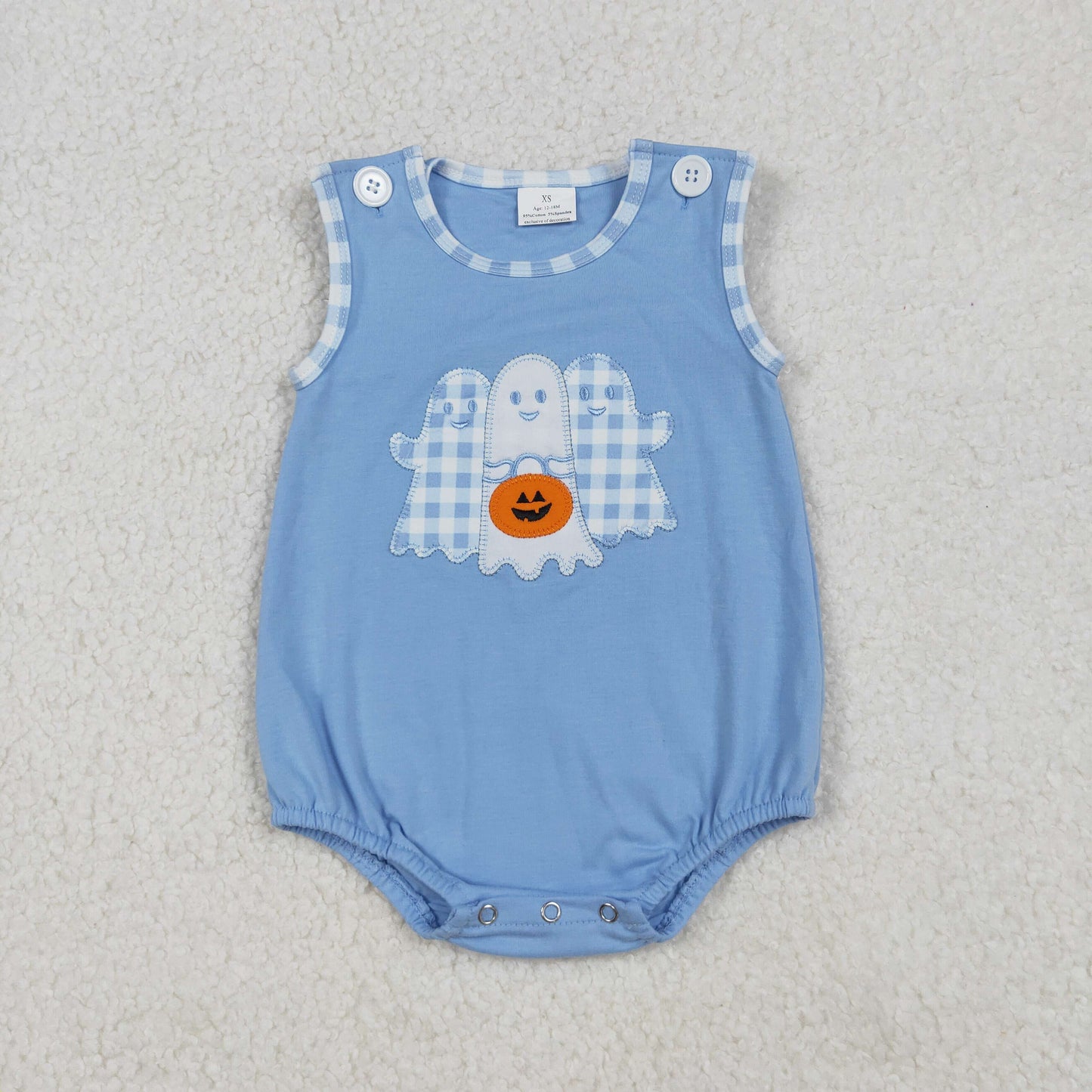 RTS NO MOQ Sibling Baby girl boy clothes embroidery halloween pumpkin short-sleeved trousers suit & rompers