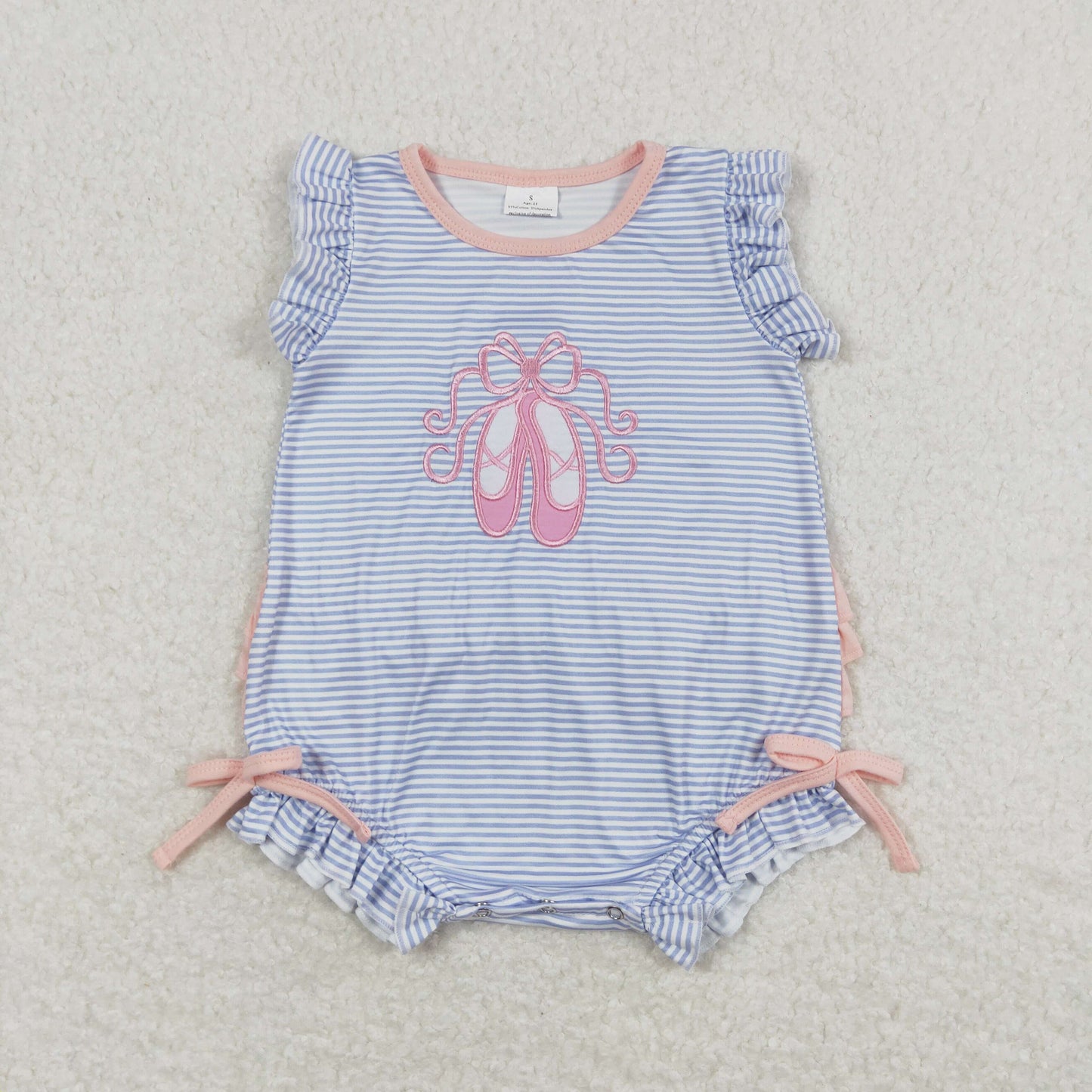 RTS Boys and girls embroidery ballet shoes Short Sleeve Shorts sets dress romper