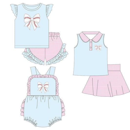 Custom moq 8 mix size eta 6-8weeks baby girl clothes bow short sleeve shorts set and dress and rompers-25.9.11