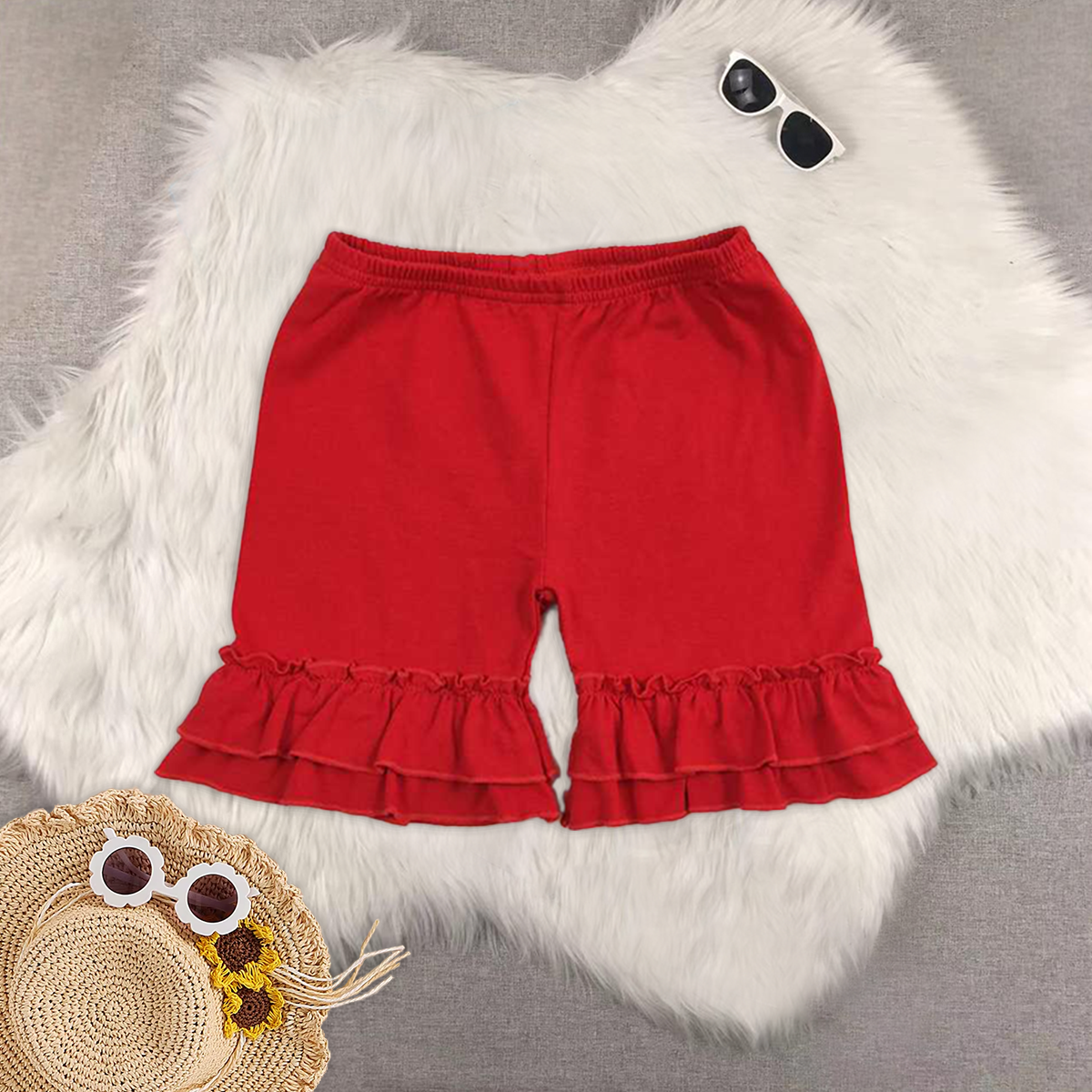 RTS NO MOQ baby girl clothes summer lace shorts