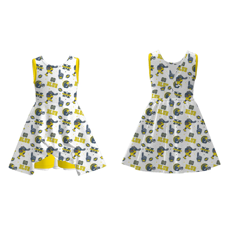 Custom moq 5 each style eta 6-7weeks milk silk baby girls summer team bow short sleeve dress