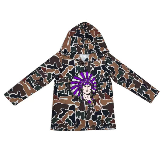 Custom moq 5 mix size milk silk summer team baby girls and boys clothes camouflage hooded long sleeve top-25.10.22