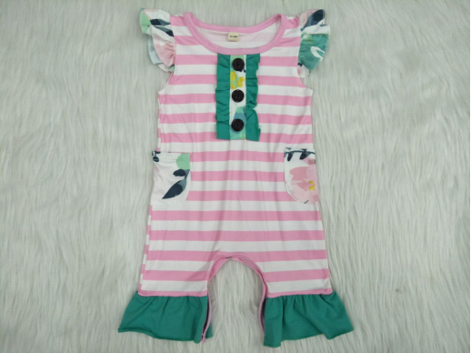 RTS NO MOQ  A16-1Green Buckle Bodysuit
