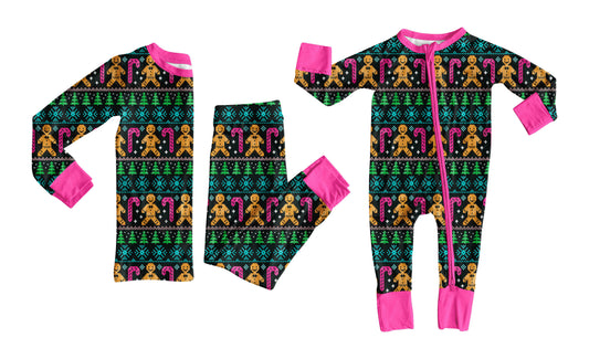 25.8.25custom each style moq 5eta 4-6week Sibling Sisters Christmas baby boy clothes long sleeve pants sets and romper match family design