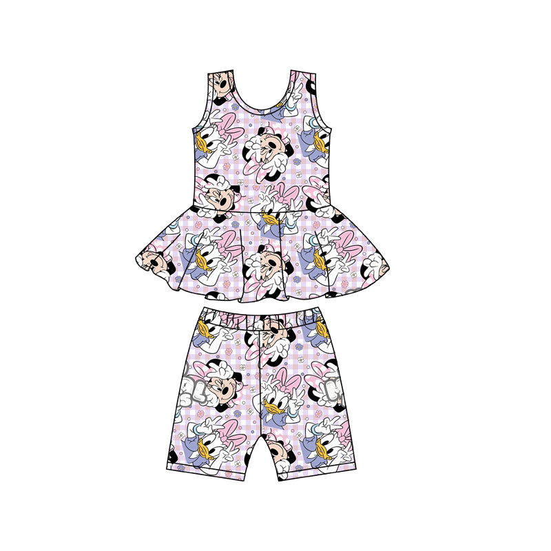 4.8 custom each style moq 5eta 4-6week Sibling Sister baby girls short sleeve set and set 2 match design