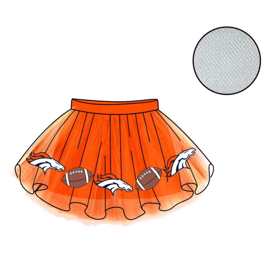 Custom moq 5 mix size milk silk summer teams Baby Girl's Orange Mesh Skirt Summer Team Cute Clothes