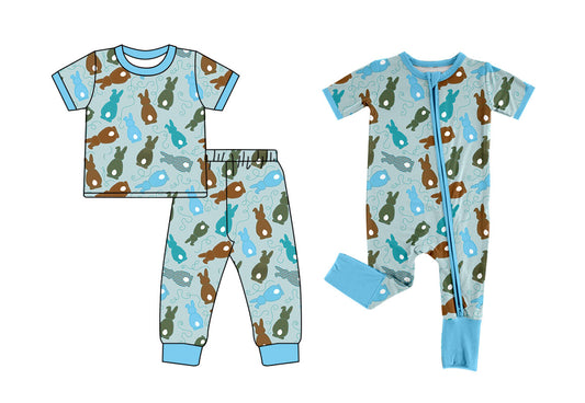 25.9.26 custom each style moq 8 eta 6-8week Sibling Sisters bunny baby boy clothes short sleeve pants sets and romper match family design