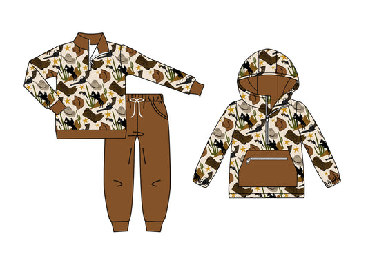 25.9.11 custom each style moq 5eta 4-6week Sibling Sisters boots hat baby boy long sleeve pants sets and top match family design