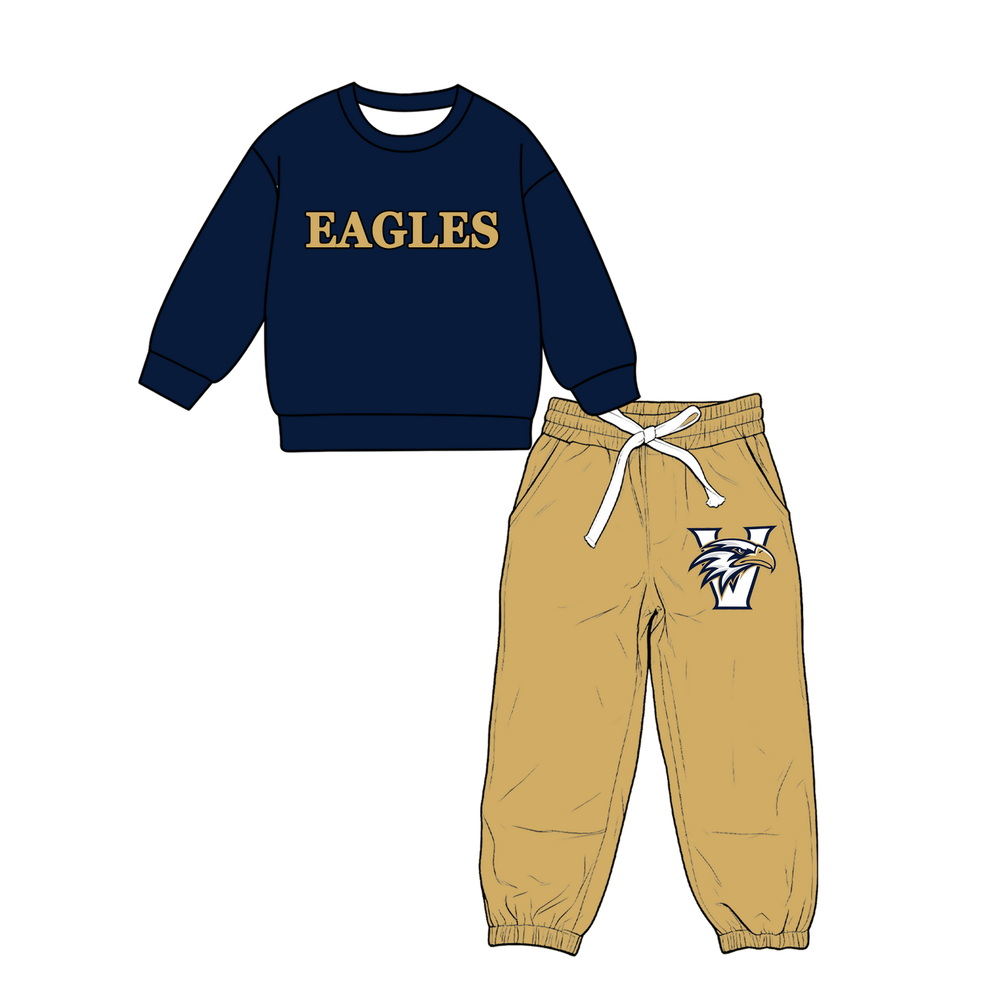 custom moq 5 mix size MSD070904 Baby Kids Long Sleeve Tops Pocket Pants Outfit Set
