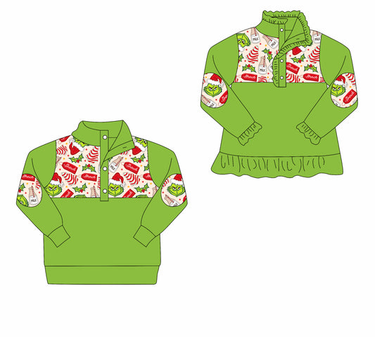 25.8.21 custom each style moq 5eta 4-6week Sibling Sister Christmas baby boy long sleeve top 2