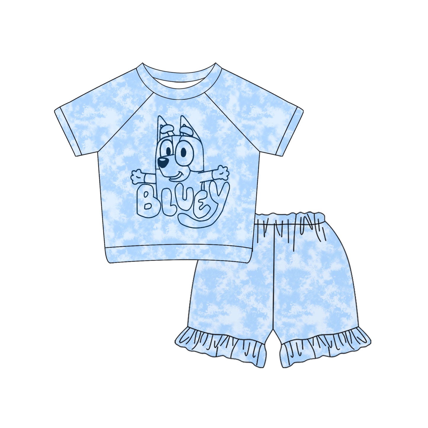 4.12 custom each style moq 5eta 4-6week Sibling Sister baby girls short sleeve set 1 and set 4 match design