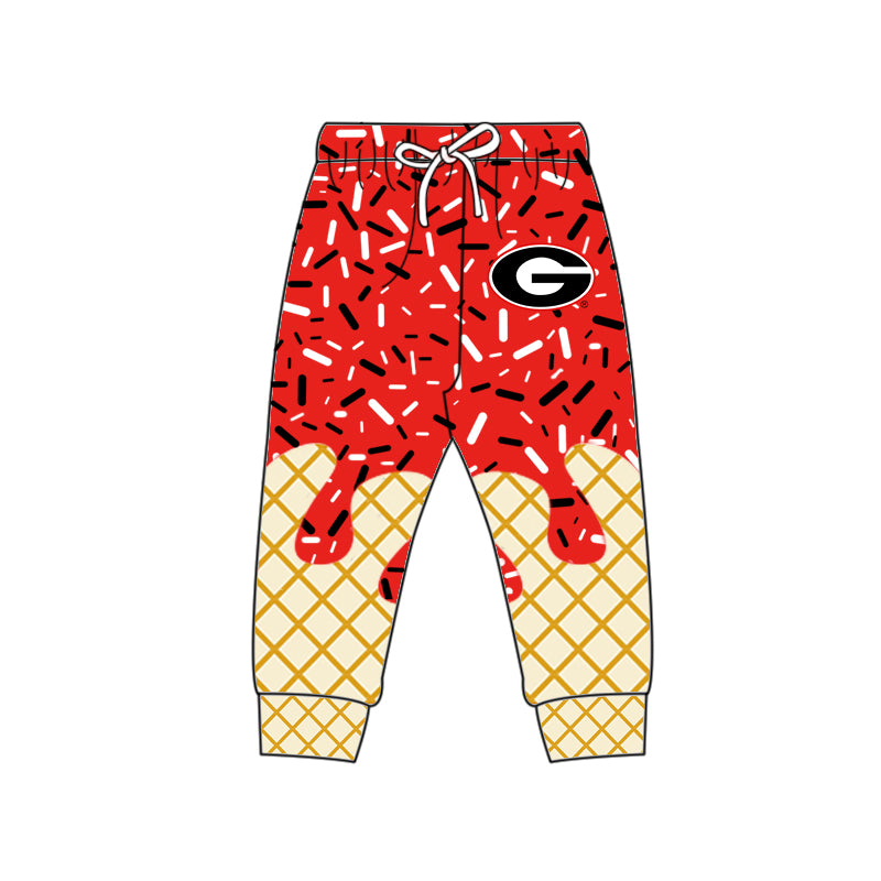 Custom summer teams baby girls clothes team red hooded long sleeve tops and short sleeve top and dress and pants and shorts-25.5.27