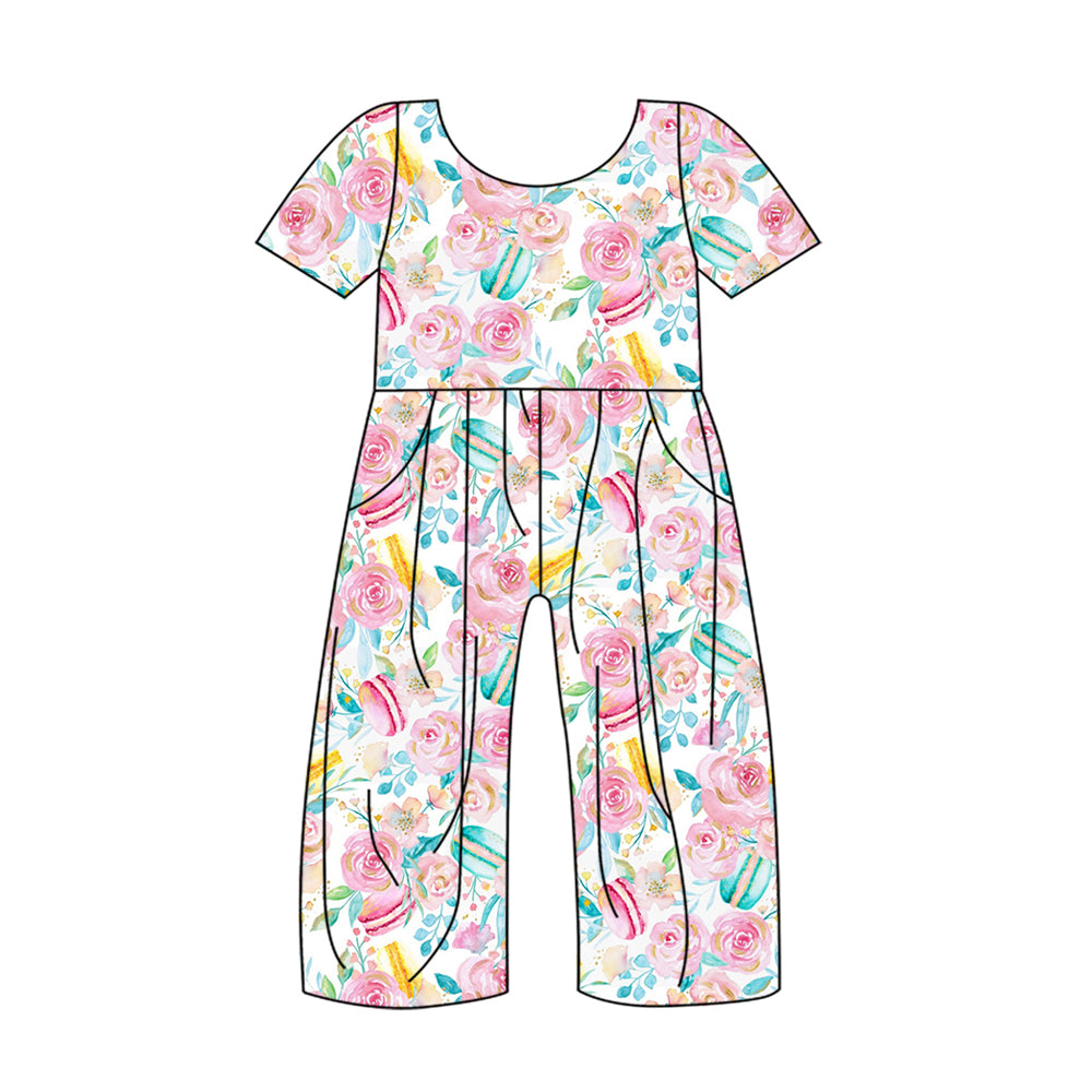 5.22custom each style moq 5eta 4-5week Sibling Sister pink flroal grid girls outfits and baby romper match family design