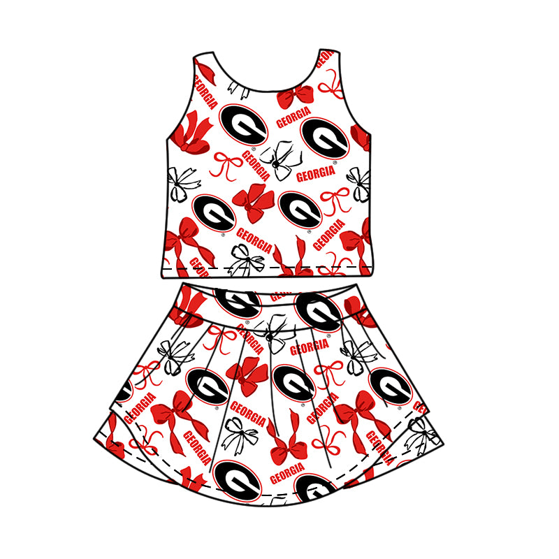 Custom moq 5 mix size milk silk summer teams Baby Girls Vest Top Skirt Shorts Sets Sleeveless Yoga Knee Length Dresses Yoga Shorts