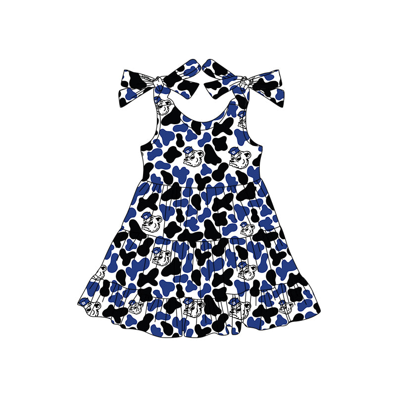 Custom moq 5 mix size milk silk summer teams baby girls clothes bow blue hooded long sleeve pants sets and skirts sets and dress 1 and dress 2 and top-25.8.5