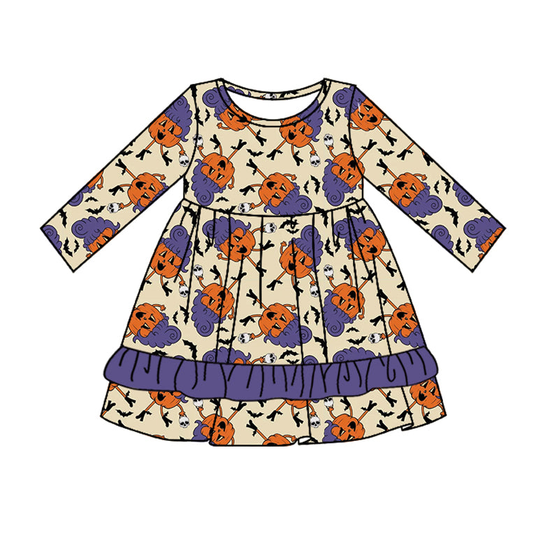 8.7 custom each style moq 5eta 4-6week Sibling Sister pumpkin baby boys sets and dress and rompers match family design