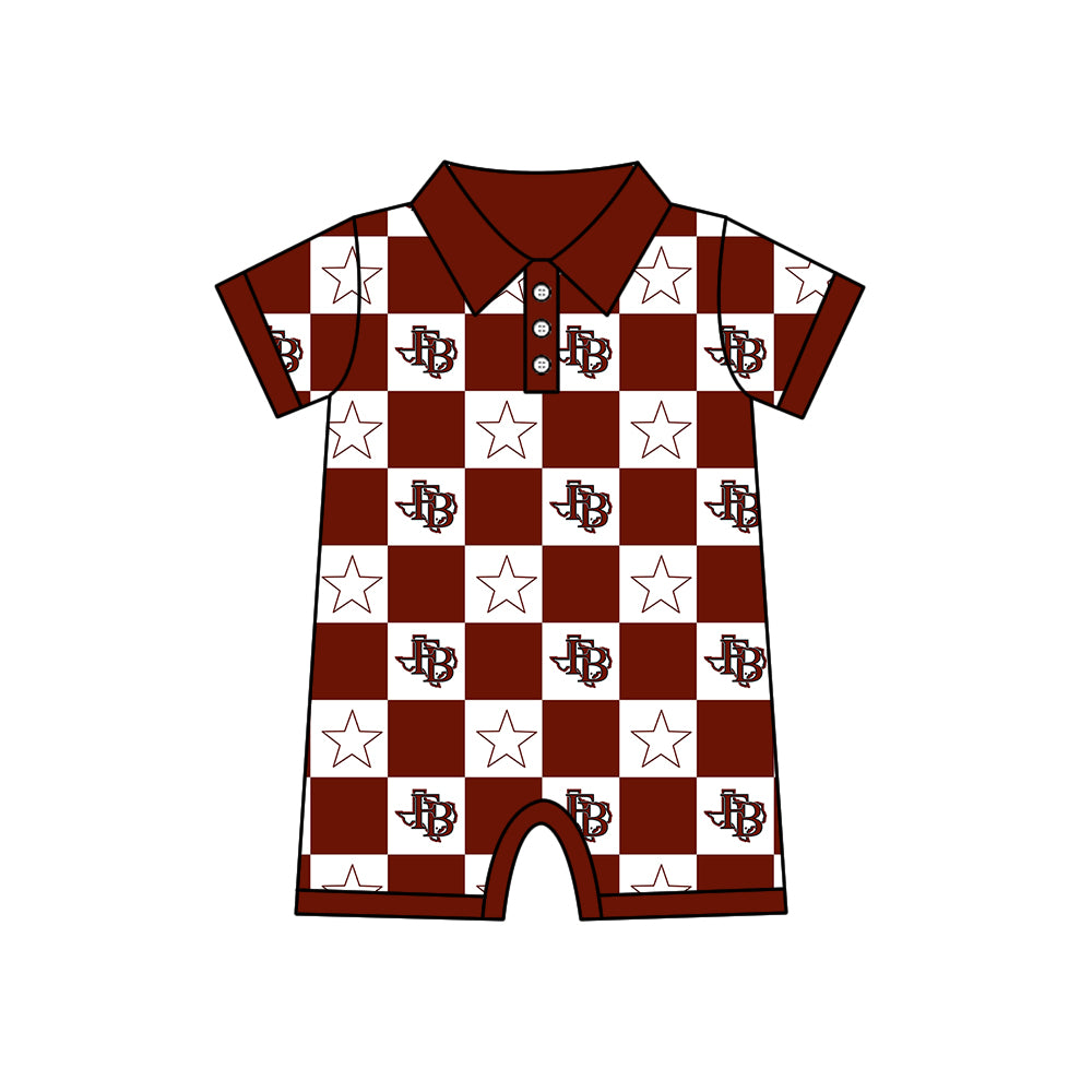 Custom moq 5 mix size milk silk summer teams Baby Girl Dark Red Sleeveless Top Skirts Set Dress And Shorts Yoga Outfit Boy's Short-Sleeved Polo Shirt And Romper