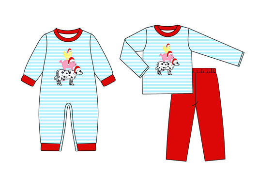 25.7.10 custom each style moq 5eta 4-6week Sibling Sister Christmas baby boy long sleeve pants sets and rompers match family design