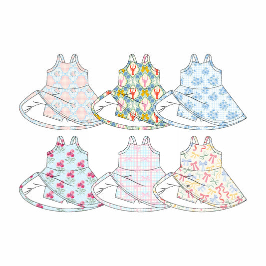 25.5.26 custom each style moq 5eta 4-6week Sibling Sister baby girl long sleeve dress 1 and dress 6 match design
