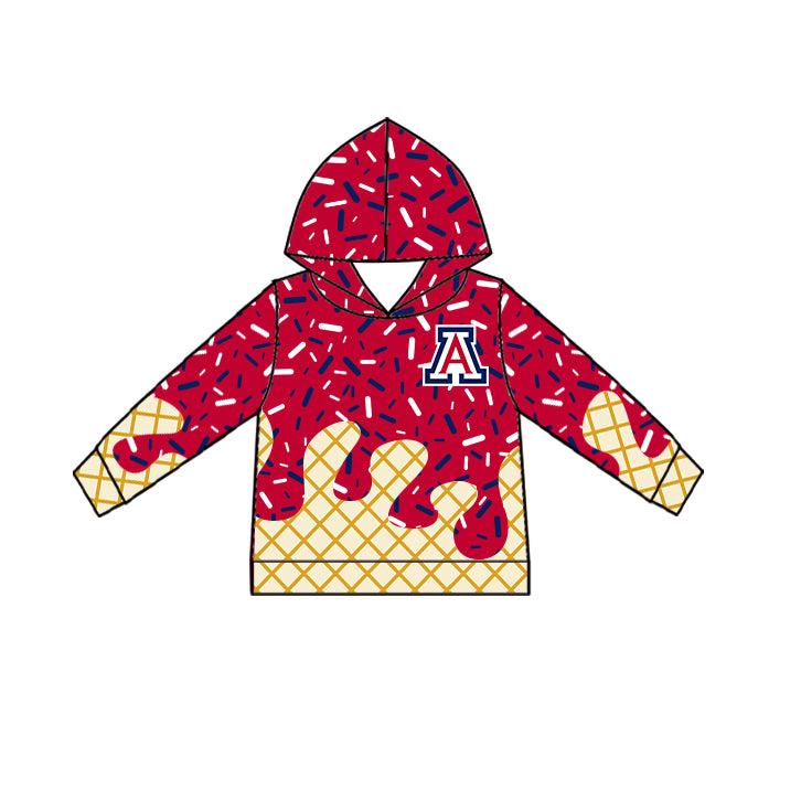 Custom summer teams baby girls clothes team red hooded long sleeve tops and short sleeve top and dress and pants and shorts-25.6.2