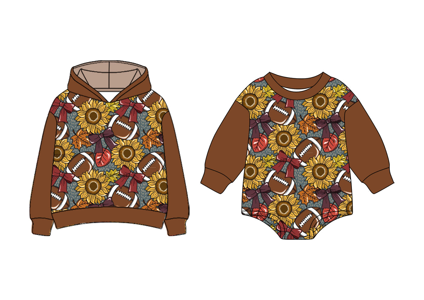 25.7.8 custom each style moq 5eta 4-6week Sibling Sisters rugby bow floral baby boy long sleeve romper and top match family design