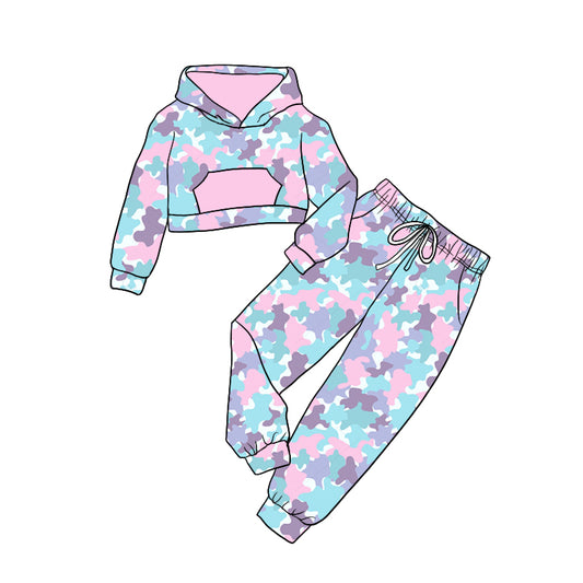 9.2 custom each style moq 5eta 4-6week baby girls clothes hooded long sleeve pants sets