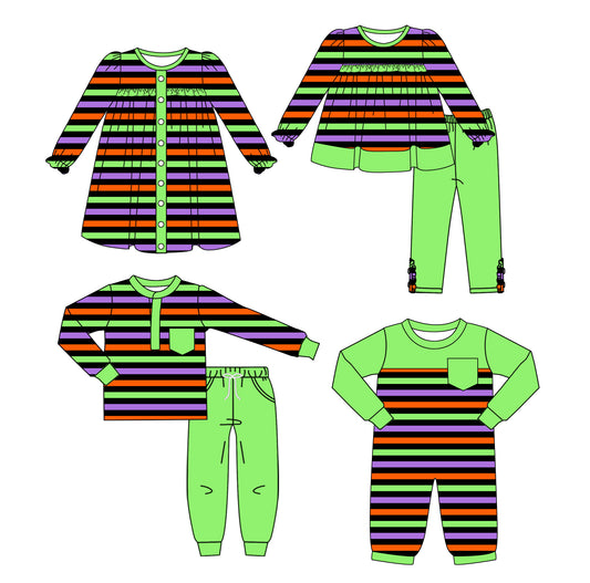 25.5.21 custom each style moq 5eta 4-6week Sibling Sisters baby girl long sleeve pants sets 1 and sets 2 and romper and dress match family design
