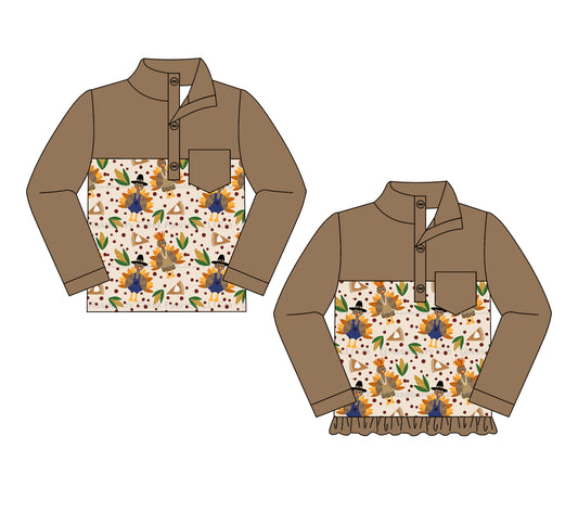 25.6.6 custom each style moq 5eta 4-6week Sibling Sisters turkey baby girl long sleeve top 1 and top 2 match family design