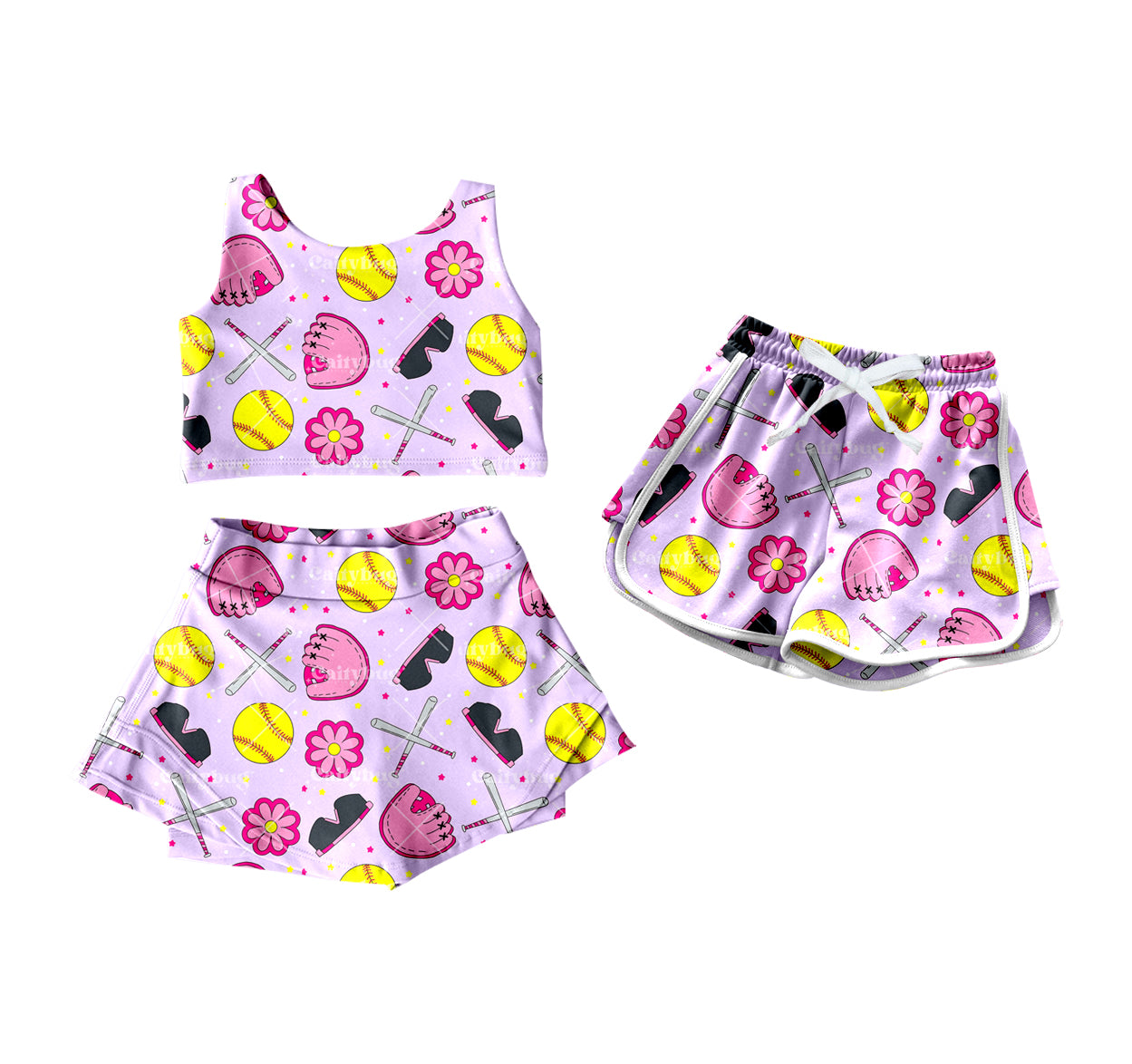 4.18 custom each style moq 5eta 4-6week Sibling Sister baseball floral baby girls clothes Short sleeve yoga dress and shorts match family design