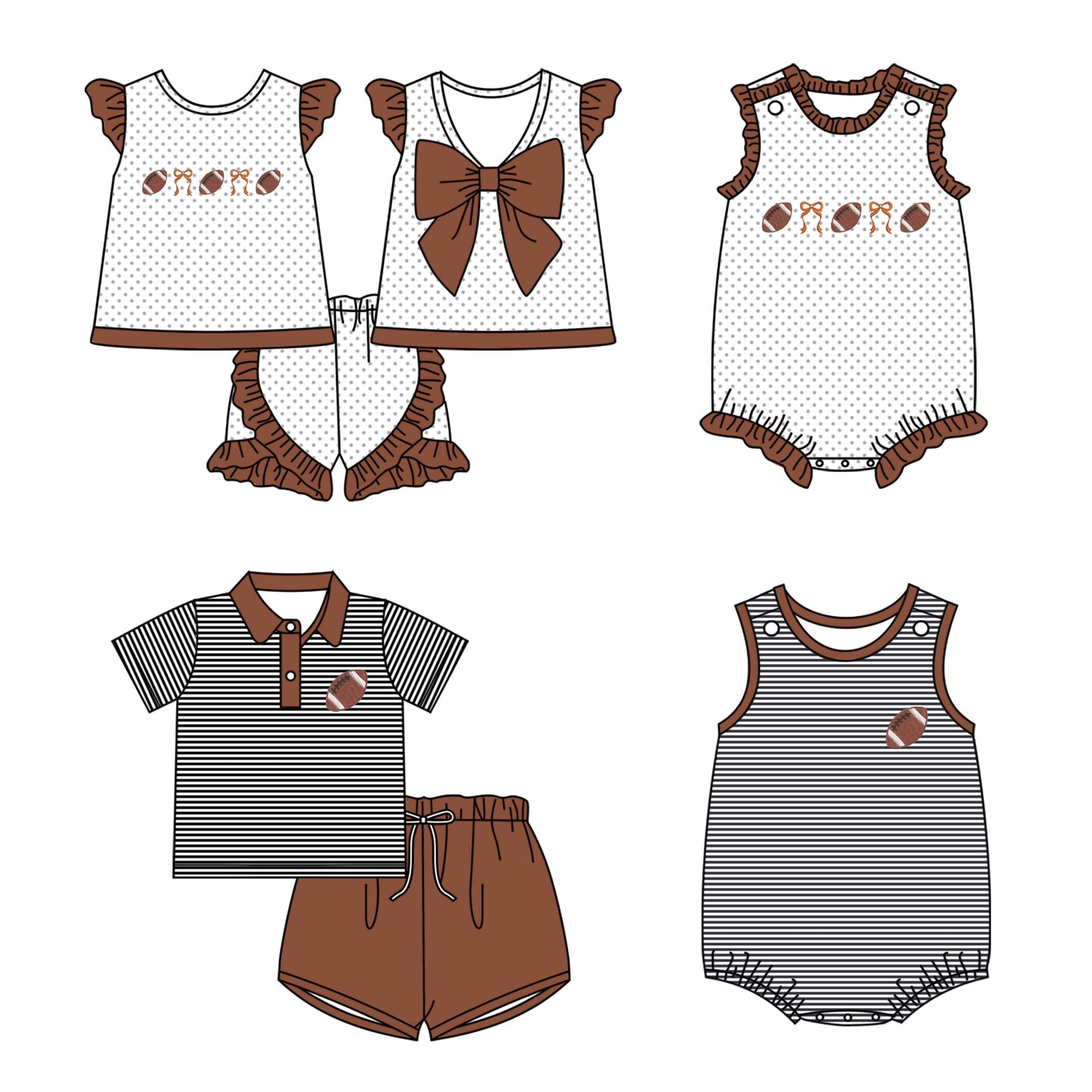 25.11.15 custom each style moq 5 eta 6-8week Sibling Sister bow baby short sleeve shorts sets 2 and romper 2 match design