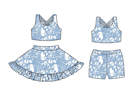 3.24 custom each style moq 5eta 4-6week Sibling Sister baby girl short sleeve shorts sets and dresses match design