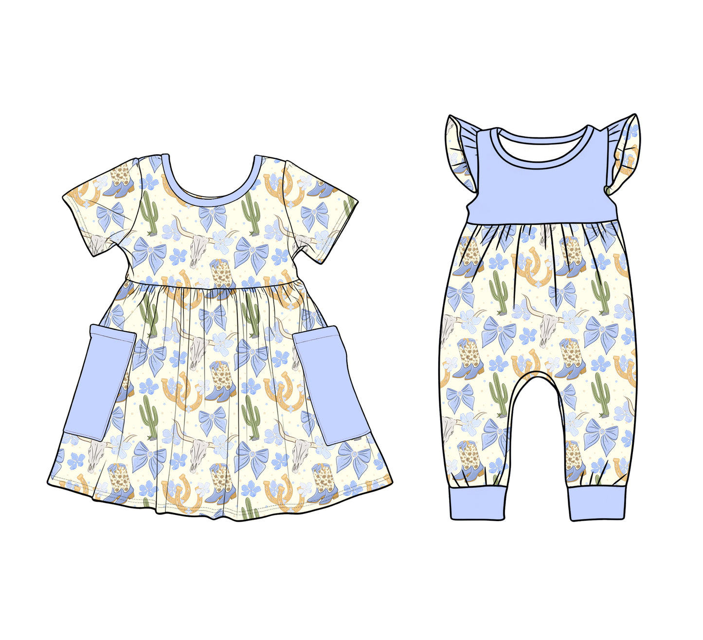 25.12.9 custom each style moq 5 eta 6-8week Sibling Sister floral bow baby short sleeve romper and dress match design
