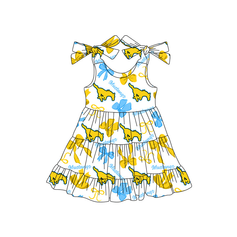 Custom moq 5 mix size milk silk summer teams baby girls clothes bow yellow hooded long sleeve pants sets and skirts sets and dress 1 and dress 2 and top-25.8.2