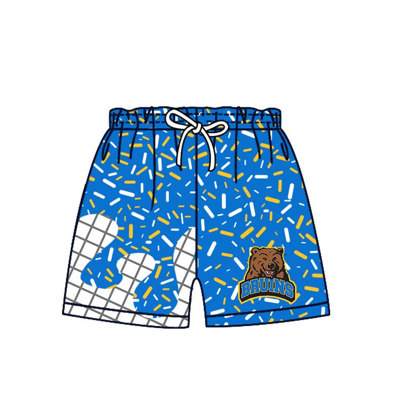Custom moq 5 mix size milk silk summer teams Camo Hooded Short Sleeve Top Shorts Set Blue Ice Cream Drips Hooded Top with Matching Shorts For Baby