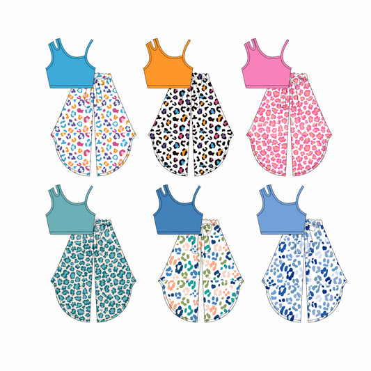 4.1 custom each style moq 5eta 4-6week Sibling Sisters baby girl short sleeve pants sets and sets 6 match family design