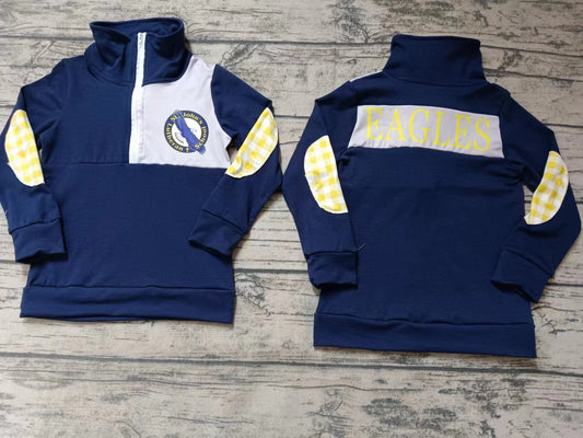 navy color cotton top moq 5    college pullovers