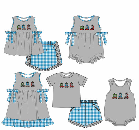 3.25 custom each style moq 5eta 4-6week Sibling Sister baby girls short sleeve set and set 2 and dress and romper match design