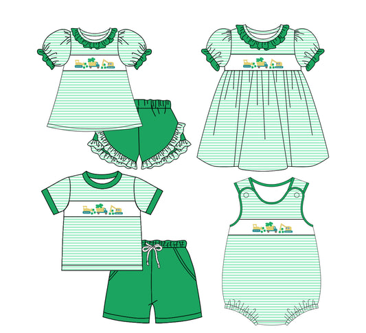 25.10.31 custom each style moq 5 eta 6-8week Sibling Sister baby short sleeve shorts sets 2 and romper and dress match design