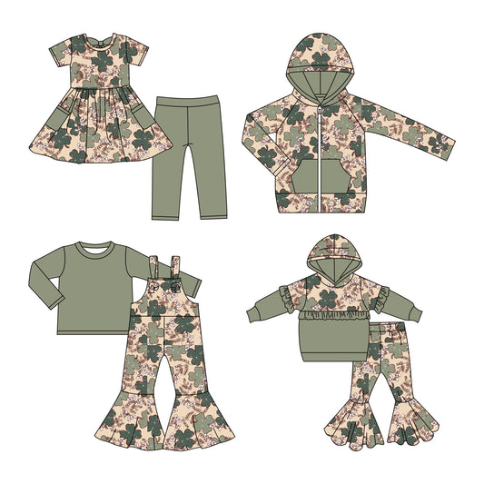25.11.7 custom each style moq 5 eta 6-8week Sibling Sisters baby girl hooded long sleeve pants sets and top and and short pants sets and jumpsuit set match family design