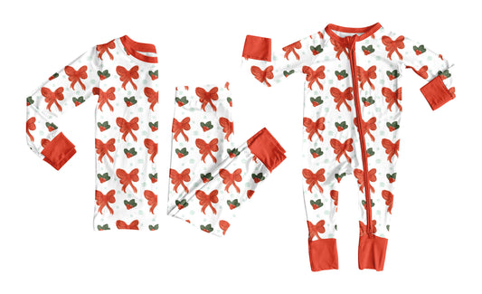 25.8.23 custom each style moq 5eta 4-6week Sibling Sisters Christmas bow baby girl long sleeve pants sets and romper match family design