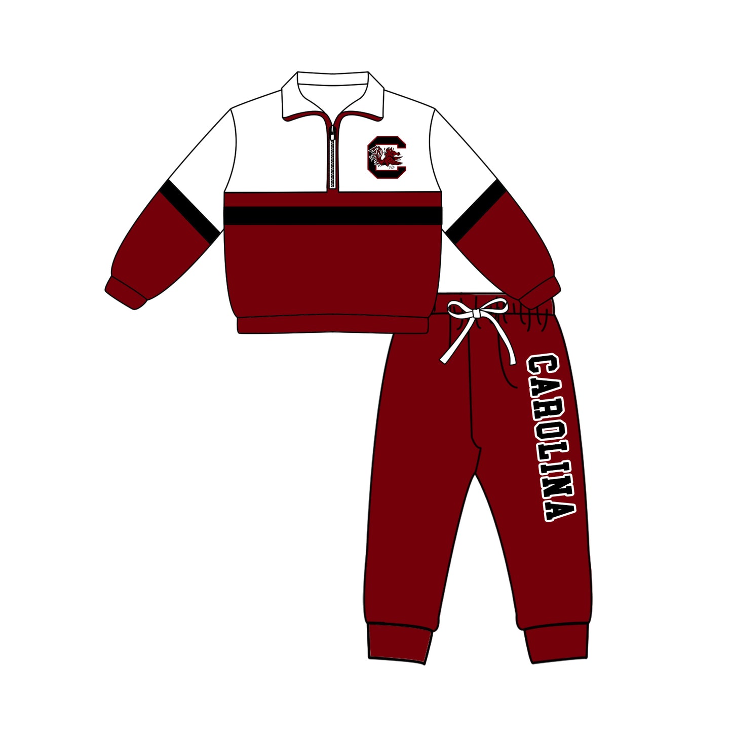 Custom moq 5 mix size summer teams Girls Polka Dot Top Shorts Set Red Bows Top Skirt Short Set Zipper Pullover Pants Set