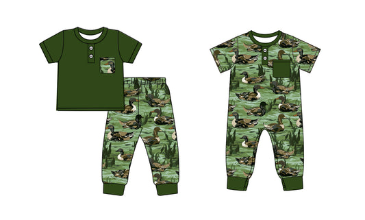 25.9.22 custom each style moq 8 eta 6-8week Sibling Sisters duck baby boy clothes short sleeve pants sets and romper match family design