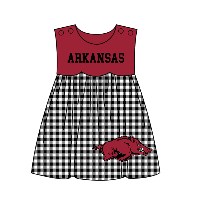 Custom moq 5 mix size milk silk summer teams baby girl boys clothes Red Black and white checkered short sleeve shorts sets 3 and dress and rompers 2 series