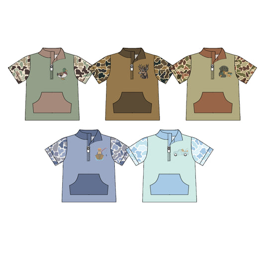 25.11.5 custom each style moq 5 eta 6-8week Sibling Sisters camouflage duck baby boys short sleeve top 5 match family design