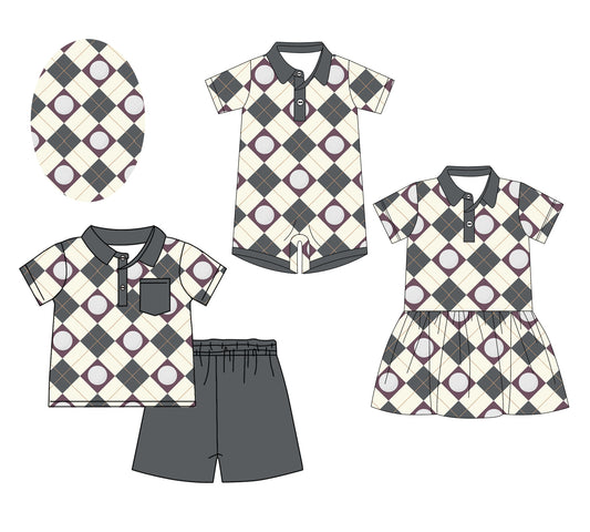 12.6 custom each style moq 5eta 4-6week Sibling Sister baby girl short sleeve shorts sets and dress and rompers match family design