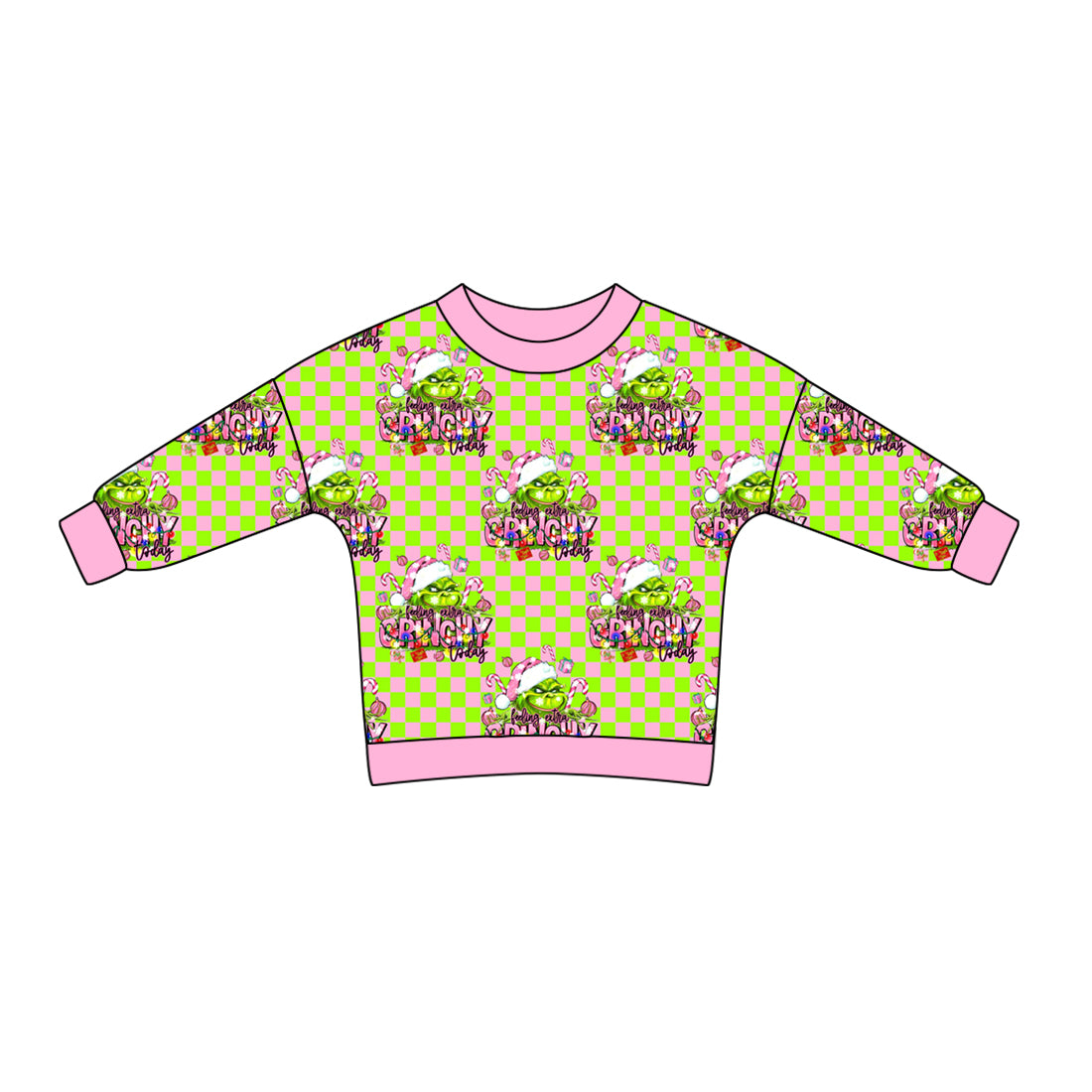 8.2 custom each style moq 5 eta 4-6week Sibling Sister baby girls clothes Christmas green long sleeve top and long sleeve romper match family design