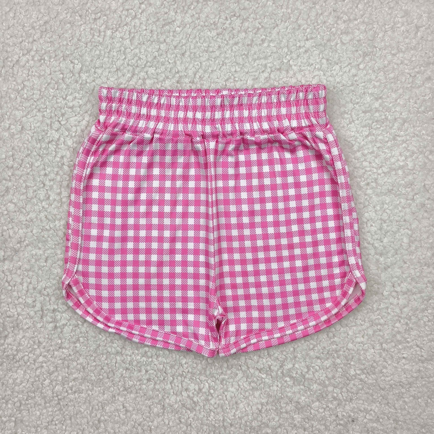 RTS NO MOQ SS0472 Pink plaid shorts