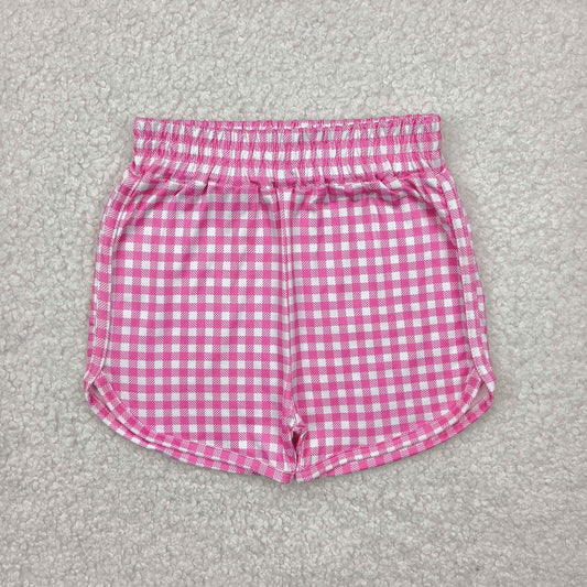 RTS NO MOQ SS0472 Pink plaid shorts