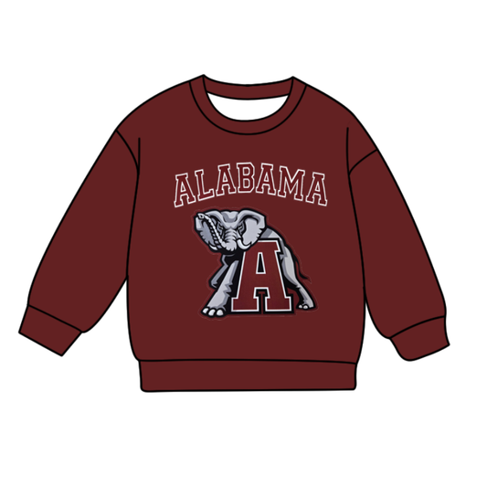 Custom moq 5 mix size milk silk baby girls clothes team brick red long sleeve top-25.8.6